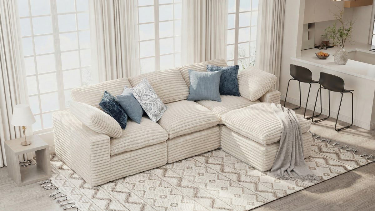 CLOUD 6 Seats U Shape Modular Compressed Sofa