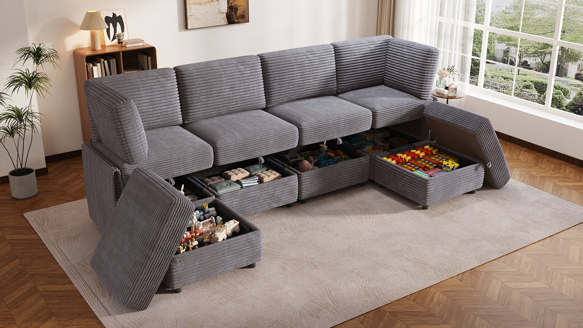 LITTLE HAWAII 4 Seats L Shape Modular Sofa