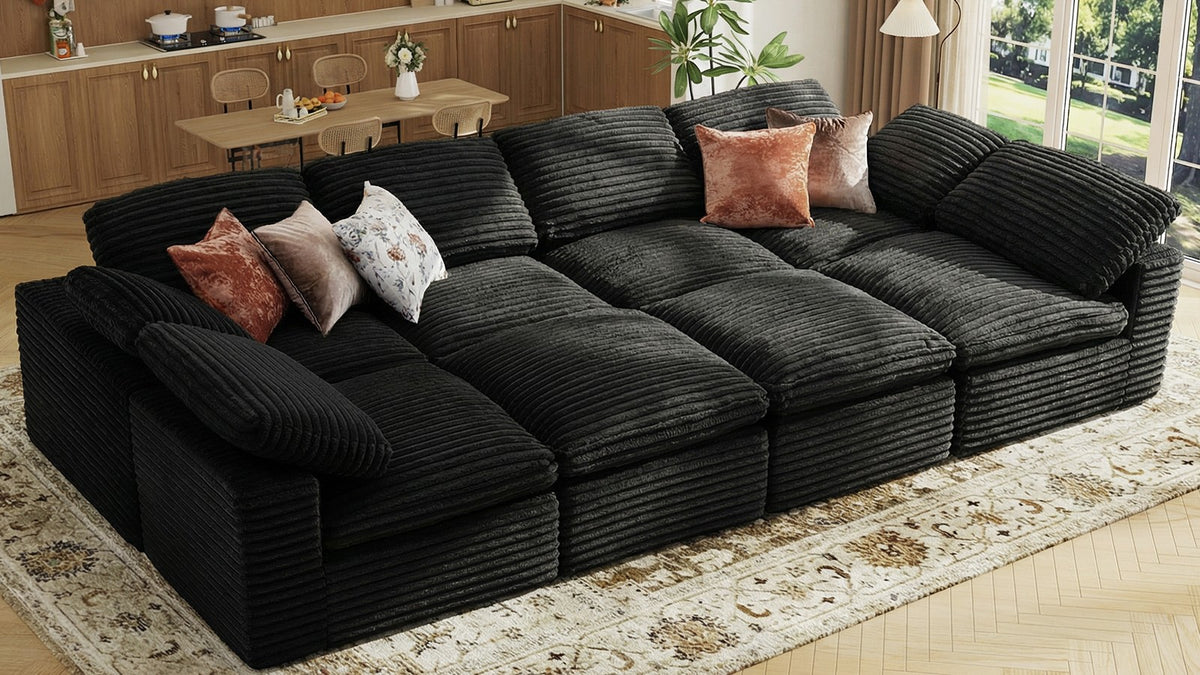 CLOUD 6 Seats U Shape Modular Compressed Sofa