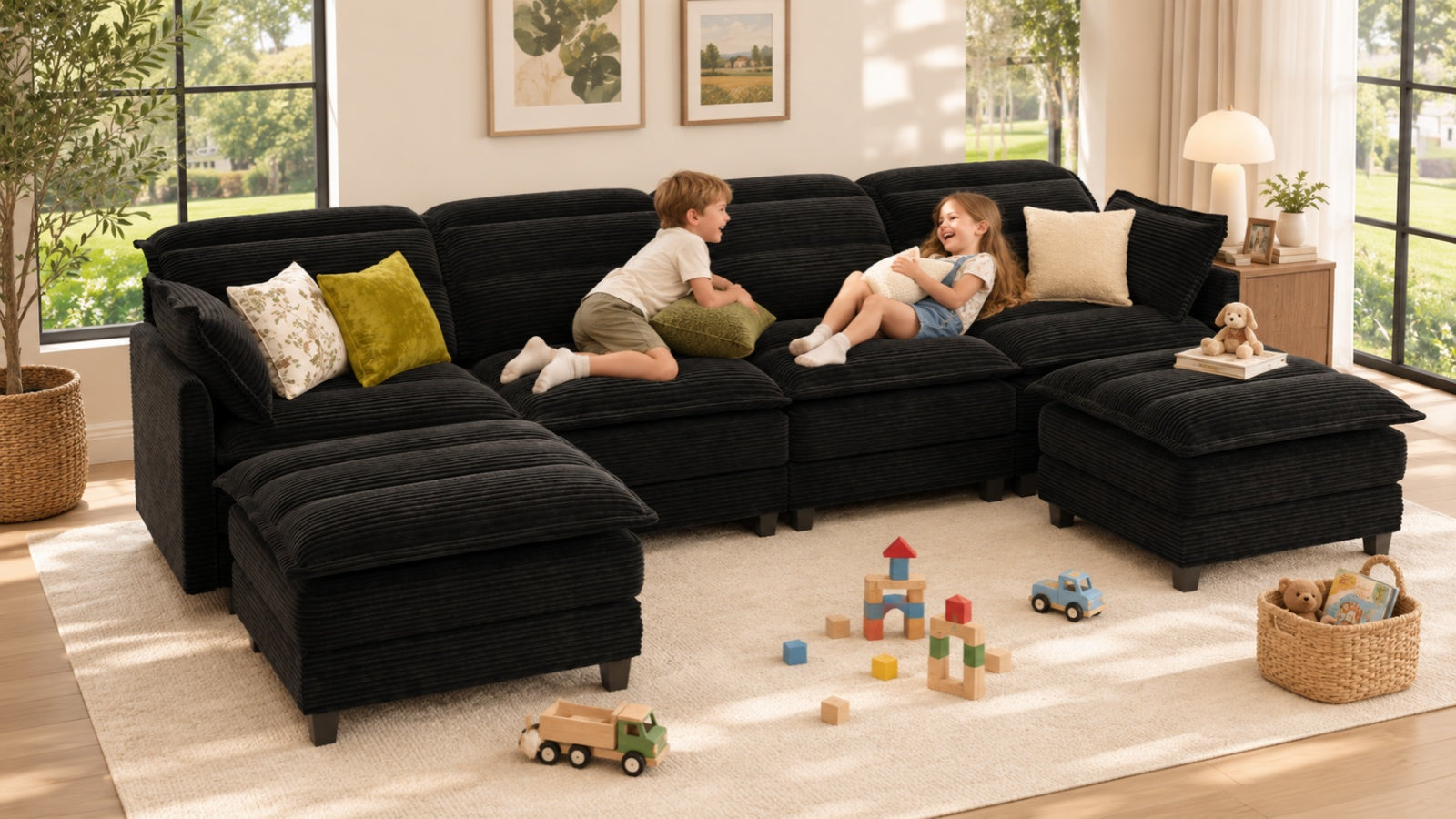 ALEX 6 Seats U Shape Modular Sofa