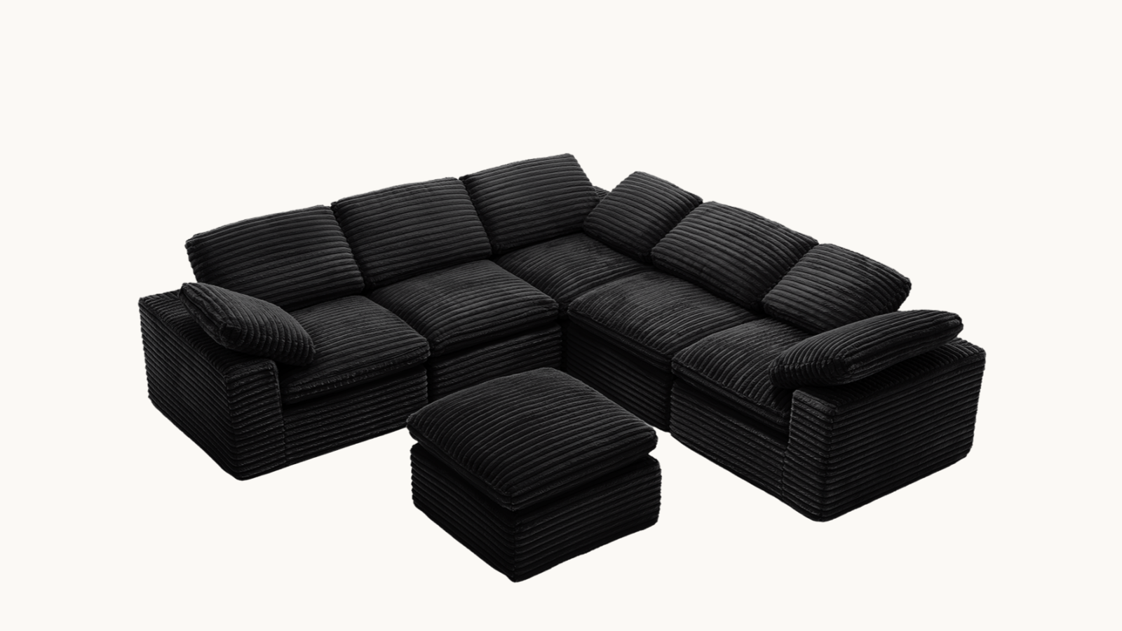 CLOUD 6 Seats V Shape Modular Compressed Sofa