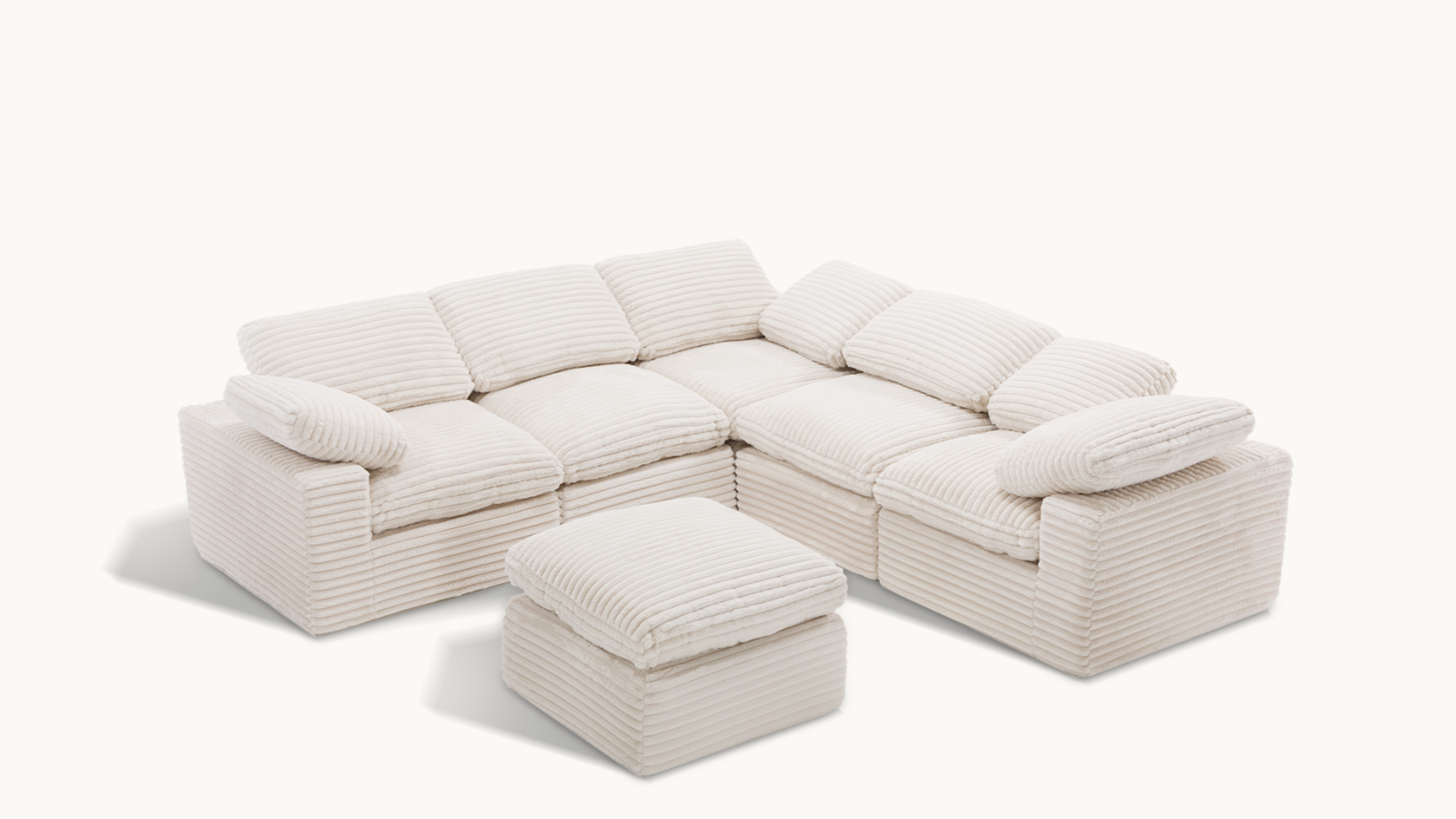 CLOUD 6 Seats V Shape Modular Compressed Sofa