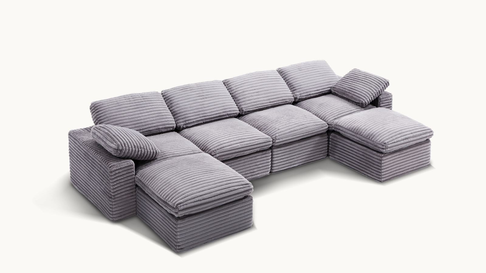 CLOUD 6 Seats U Shape Modular Compressed Sofa