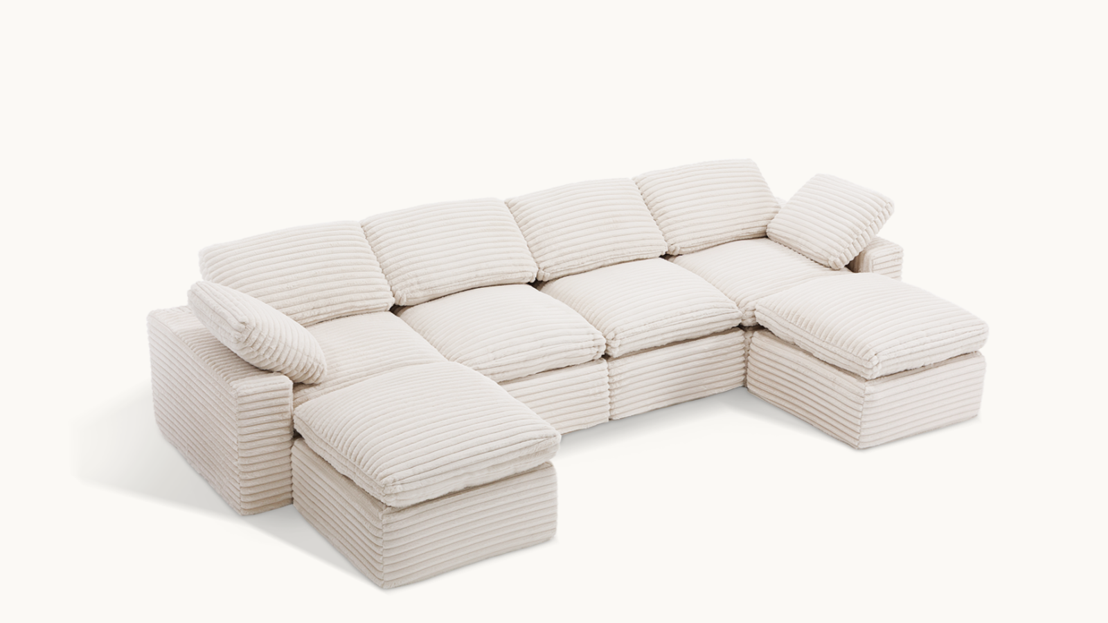CLOUD 6 Seats U Shape Modular Compressed Sofa