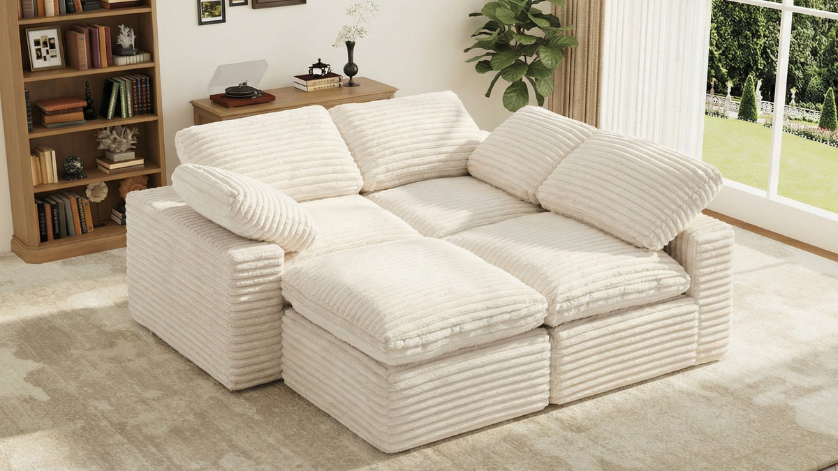 CLOUD 6 Seats U Shape Modular Compressed Sofa