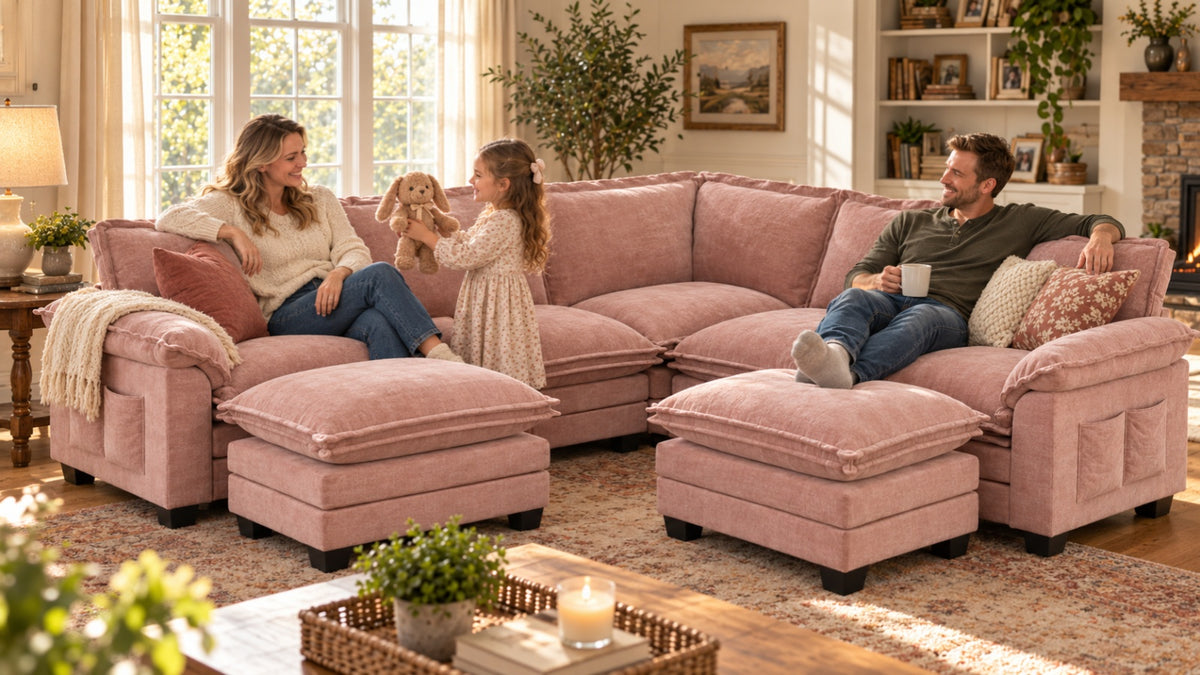 PANDA 6 Seats U Shape Modular Sofa