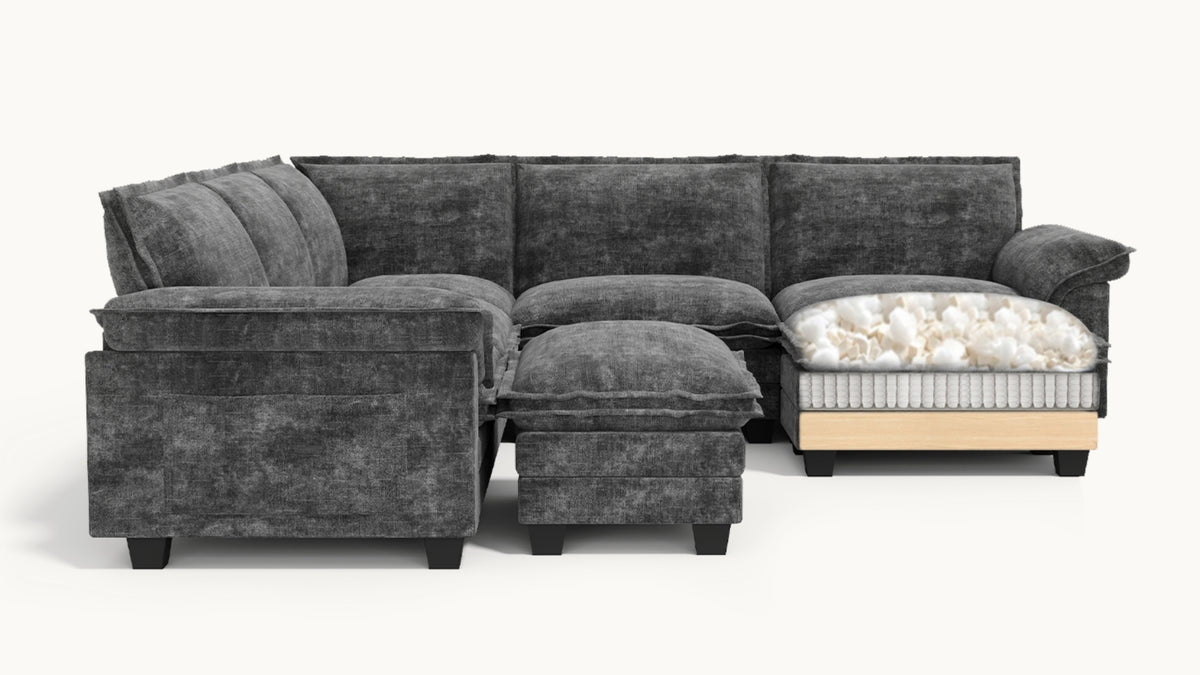 PANDA 6 Seats U Shape Modular Sofa