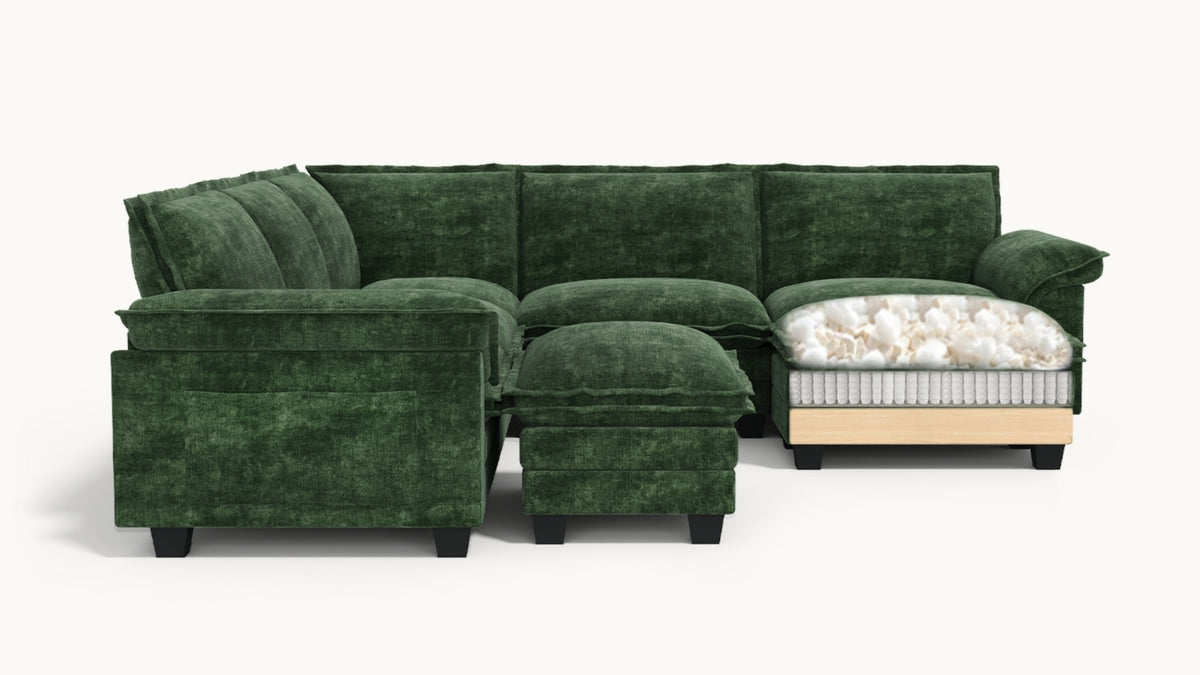 PANDA 6 Seats U Shape Modular Sofa