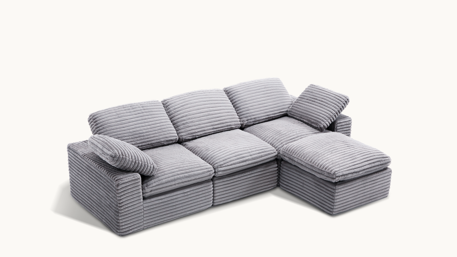 CLOUD 4 Seats L Shape Modular Compressed Sofa