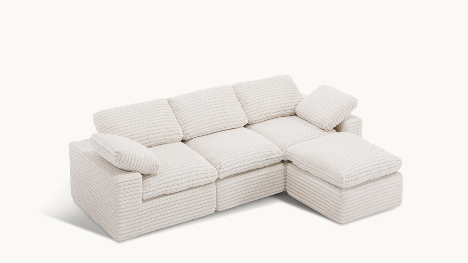 CLOUD 4 Seats L Shape Modular Compressed Sofa