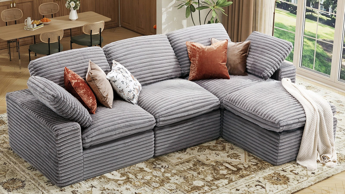 CLOUD 6 Seats U Shape Modular Compressed Sofa