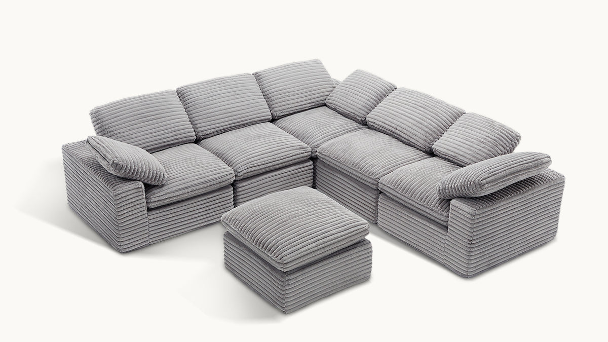 CLOUD 6 Seats U Shape Modular Compressed Sofa