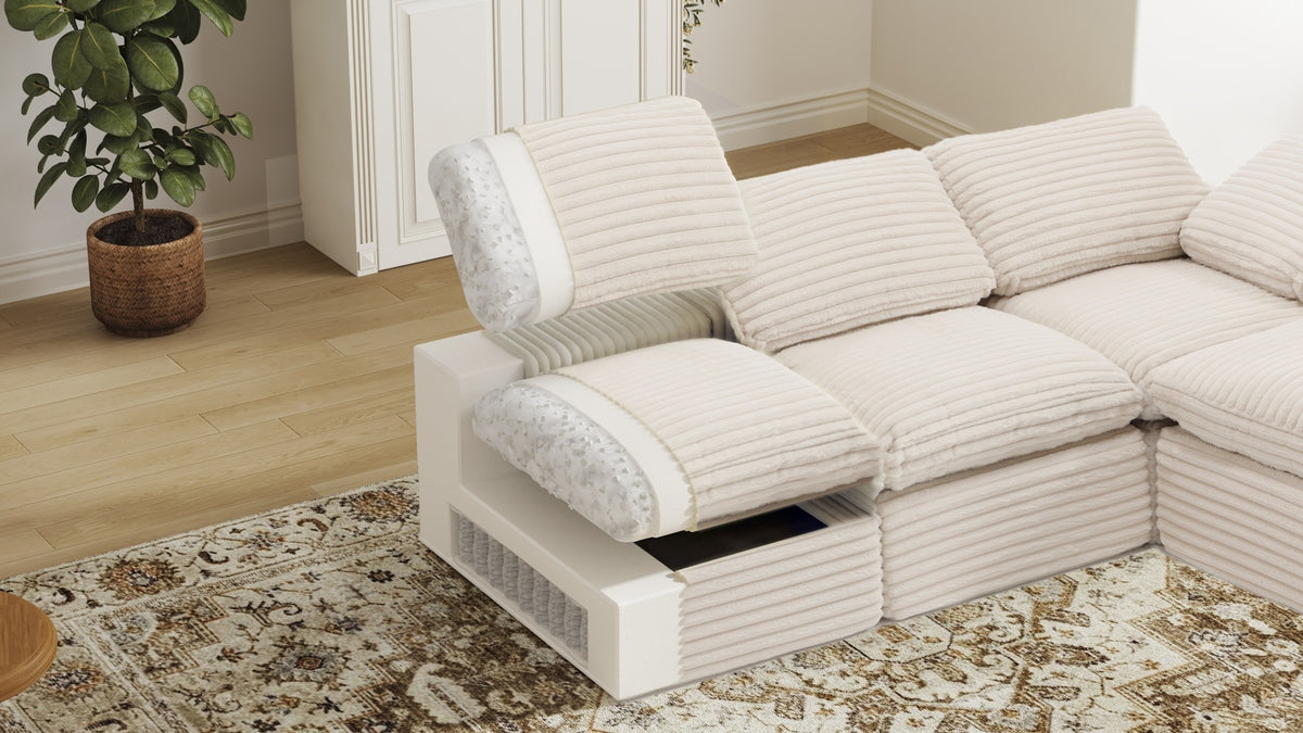 CLOUD 6 Seats U Shape Modular Compressed Sofa