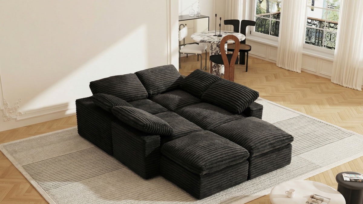 CLOUD 6 Seats U Shape Modular Compressed Sofa