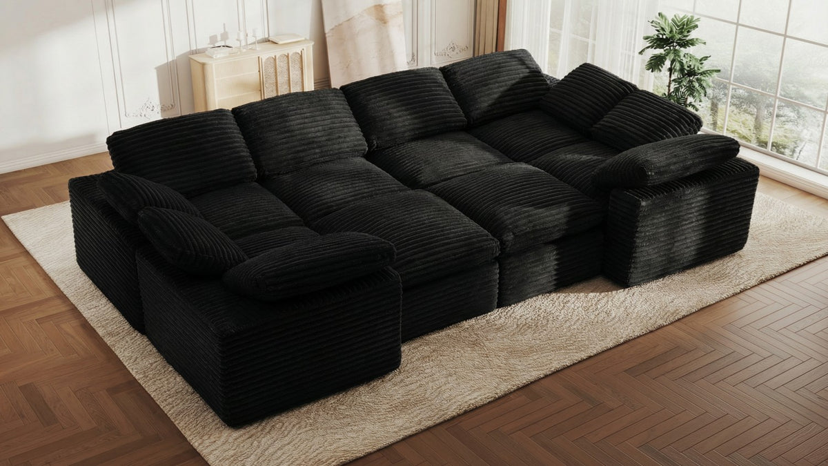 CLOUD 6 Seats U Shape Modular Compressed Sofa