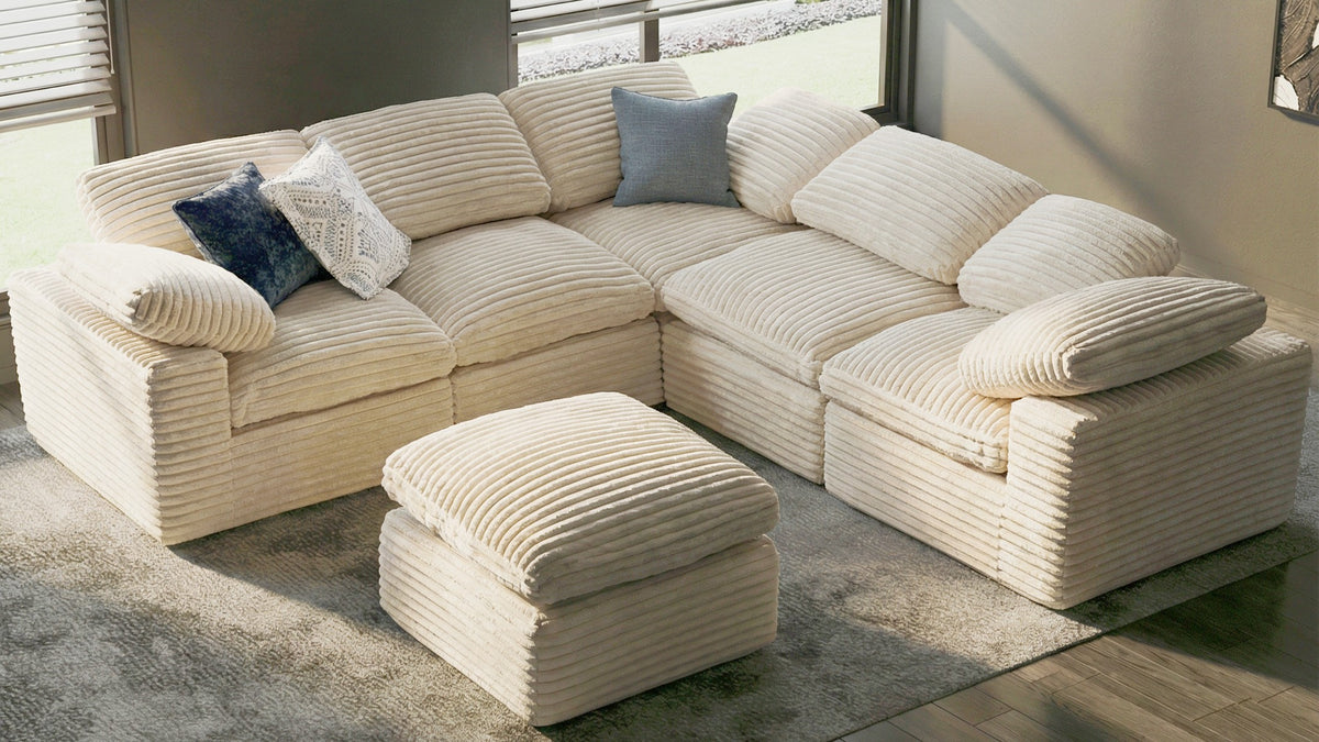 CLOUD 6 Seats U Shape Modular Compressed Sofa