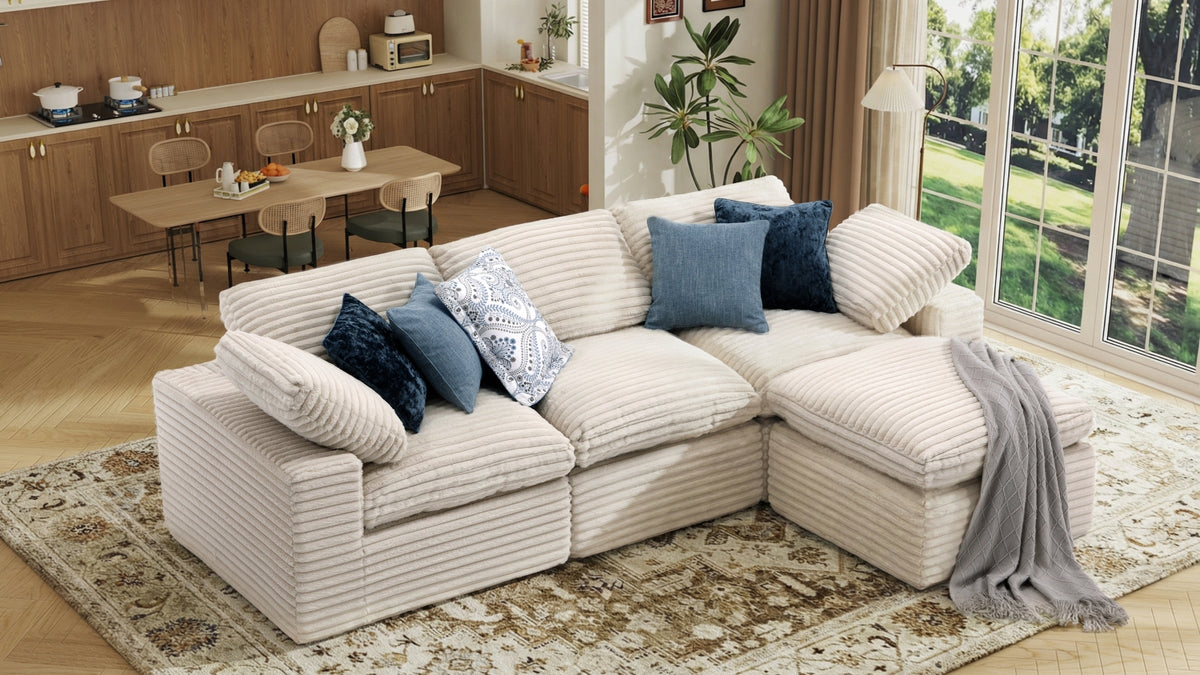 CLOUD 6 Seats U Shape Modular Compressed Sofa