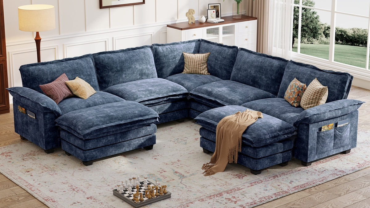 PANDA 7 Seats V Shape Modular Sofa