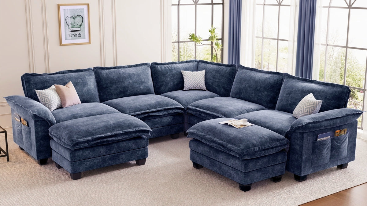 PANDA 7 Seats V Shape Modular Sofa