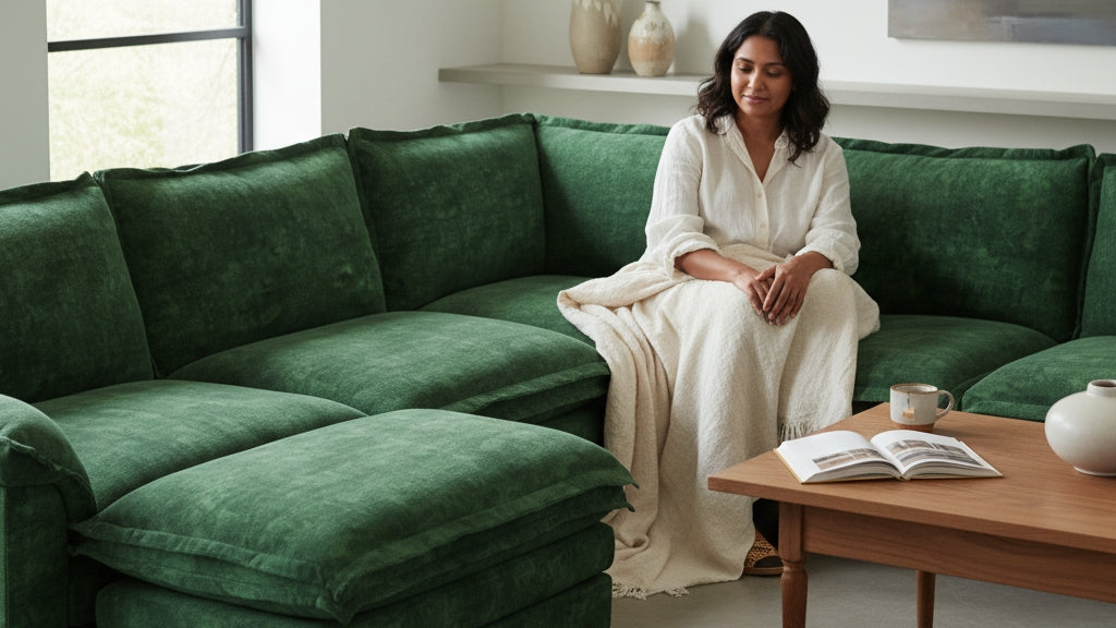 PANDA 7 Seats V Shape Modular Sofa