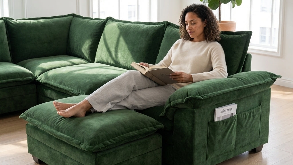 PANDA 7 Seats V Shape Modular Sofa