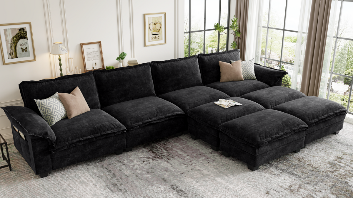 PANDA 7 Seats V Shape Modular Sofa