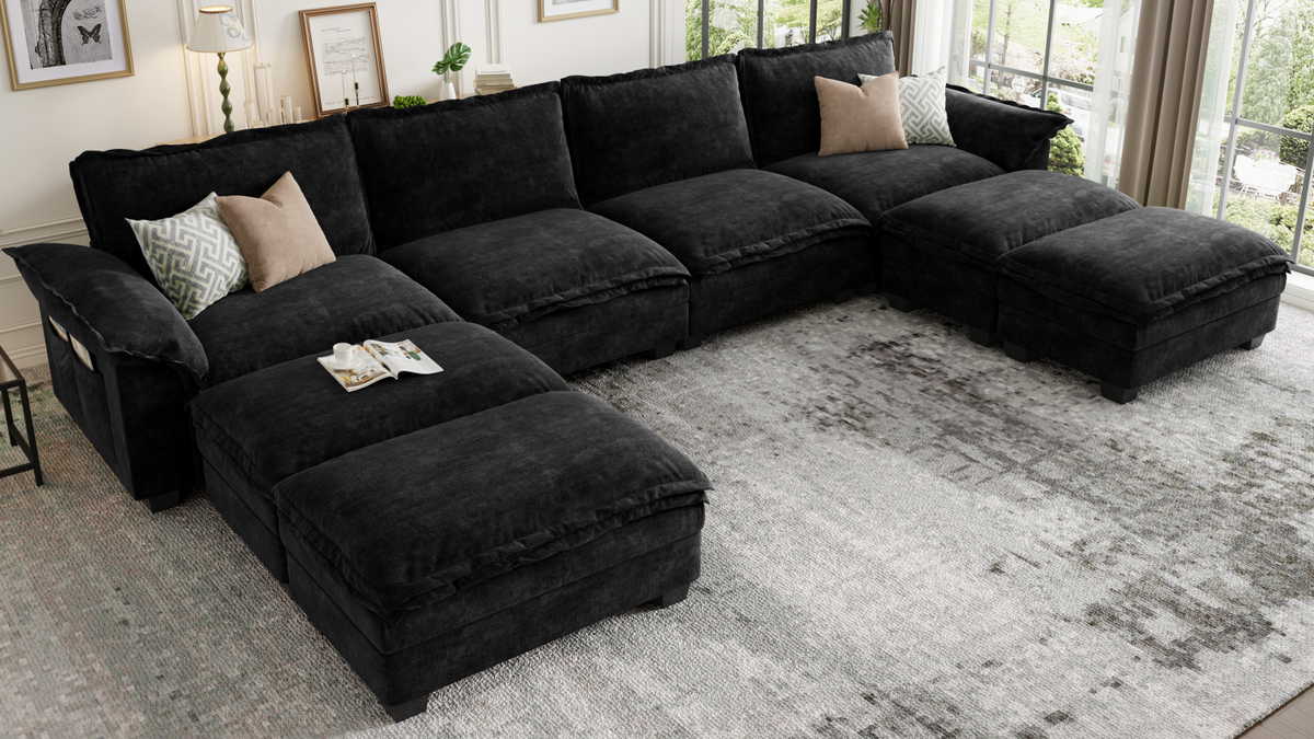 PANDA 7 Seats V Shape Modular Sofa