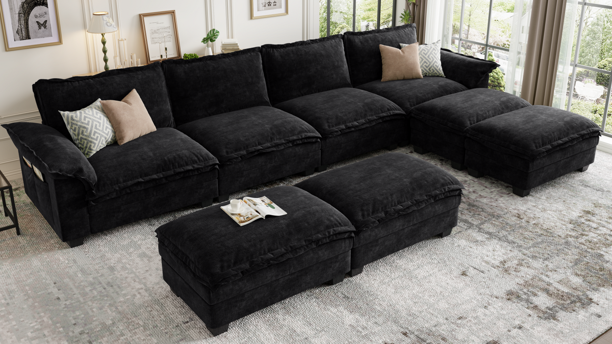 PANDA 7 Seats V Shape Modular Sofa