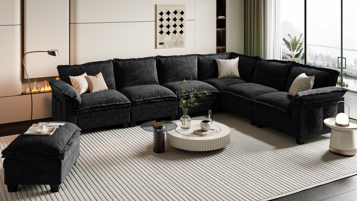 PANDA 7 Seats V Shape Modular Sofa