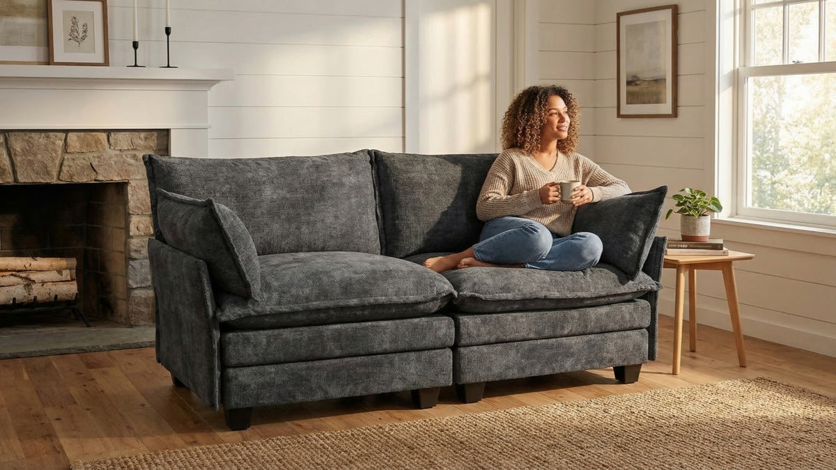 LITTLE PANDA 3 Seats V Shape Modular Sofa