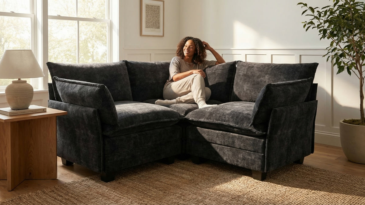 LITTLE PANDA 3 Seats V Shape Modular Sofa