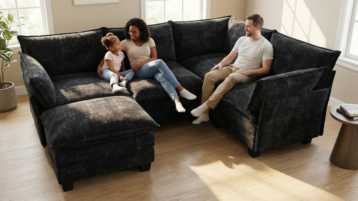 LITTLE PANDA 3 Seats V Shape Modular Sofa