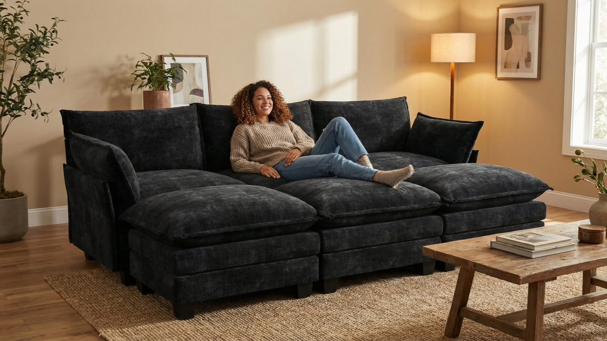 LITTLE PANDA 3 Seats V Shape Modular Sofa