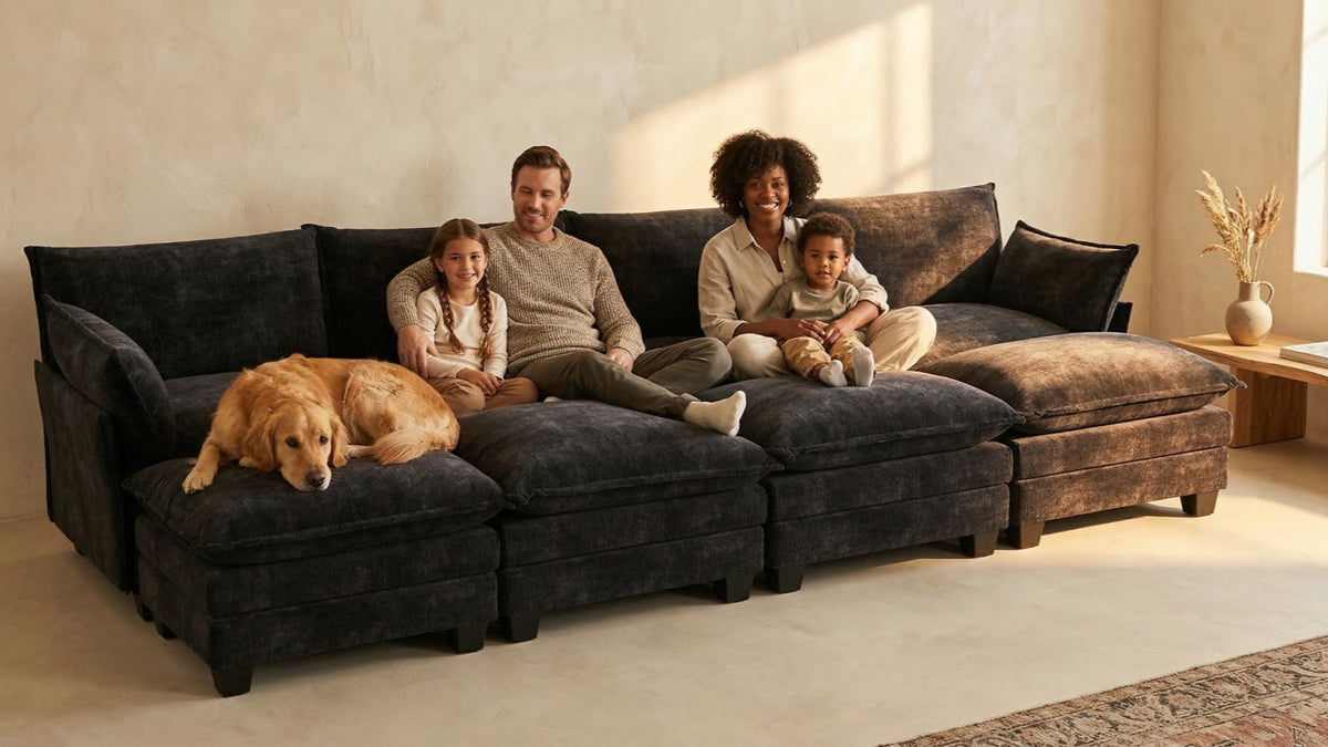 LITTLE PANDA 3 Seats V Shape Modular Sofa
