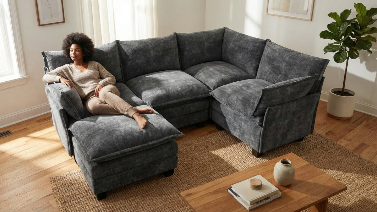 LITTLE PANDA 3 Seats V Shape Modular Sofa