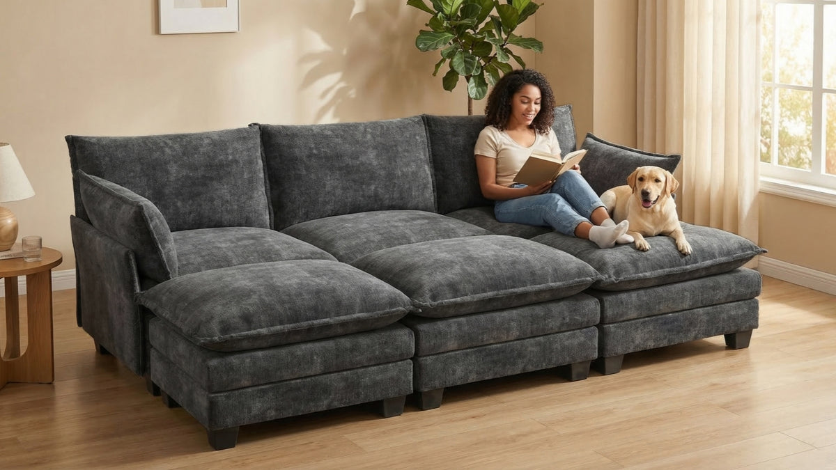LITTLE PANDA 3 Seats V Shape Modular Sofa