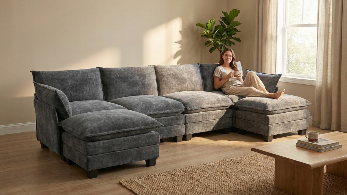 LITTLE PANDA 3 Seats V Shape Modular Sofa