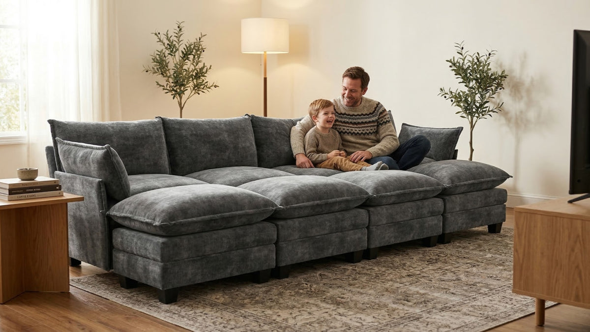LITTLE PANDA 3 Seats V Shape Modular Sofa