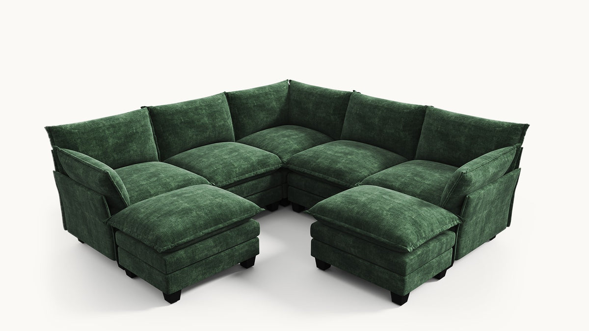 LITTLE PANDA 7 Seats V Shape Modular Sofa