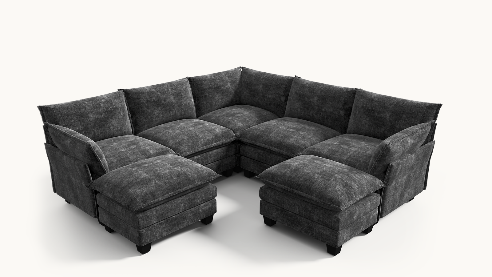 LITTLE PANDA 7 Seats V Shape Modular Sofa