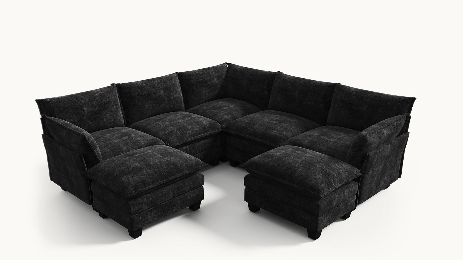 LITTLE PANDA 7 Seats V Shape Modular Sofa