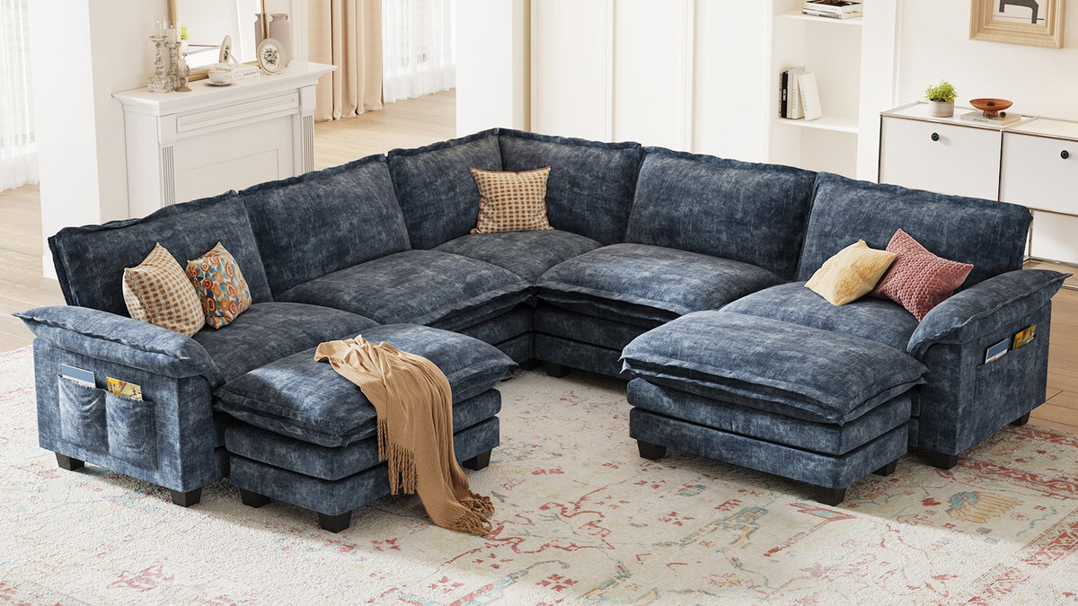 PANDA 7 Seats V Shape Modular Sofa