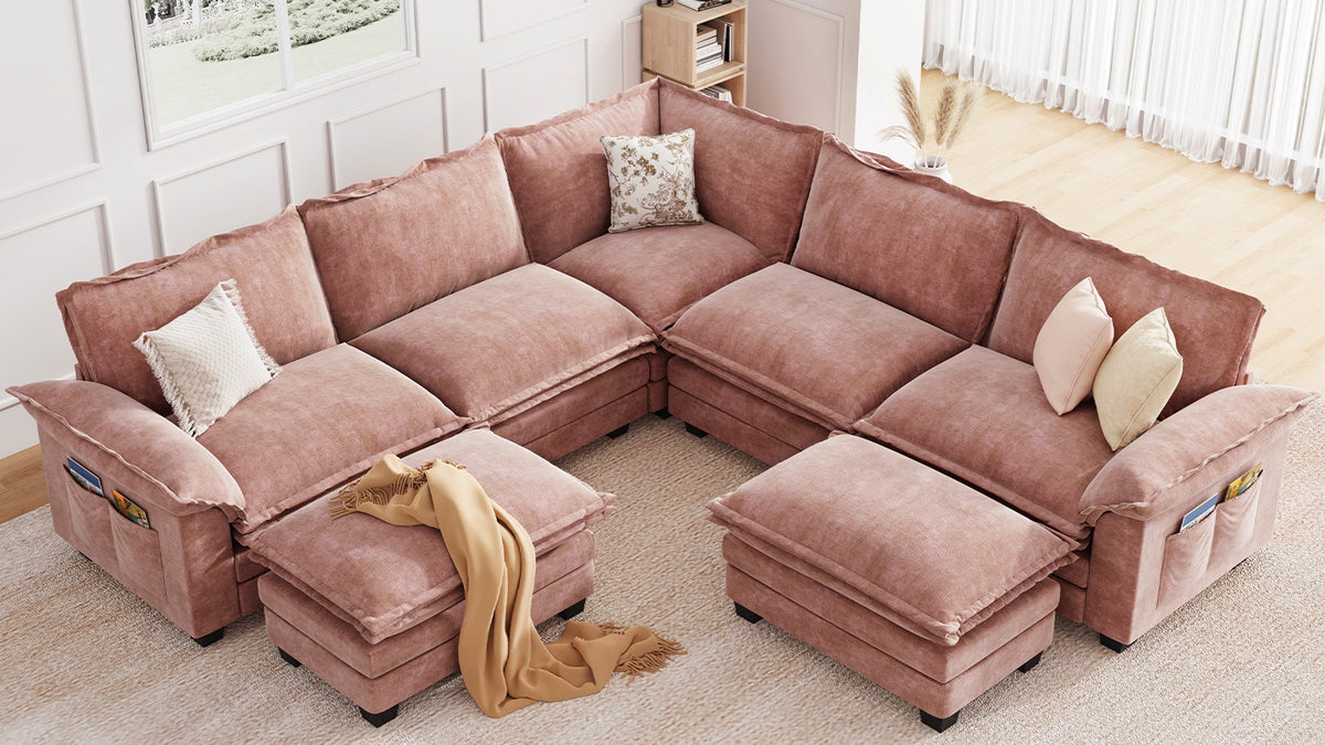 PANDA 7 Seats V Shape Modular Sofa