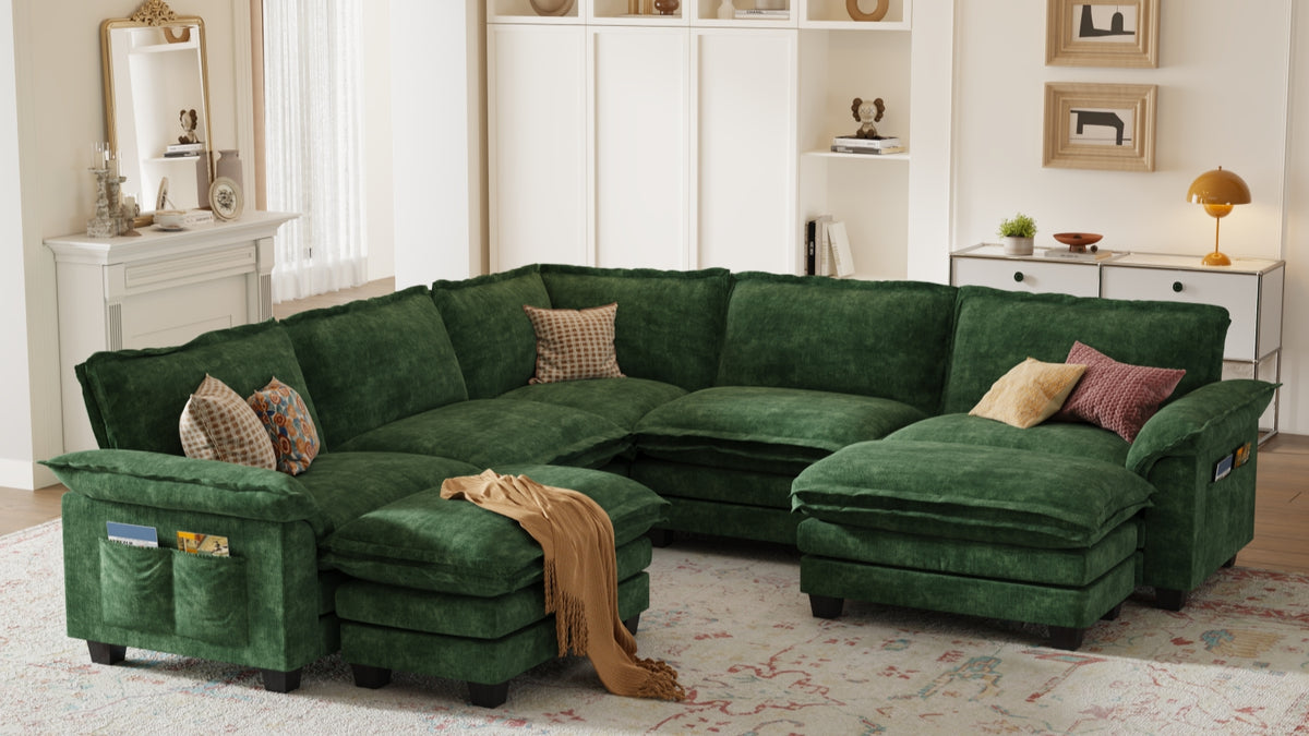 PANDA 7 Seats V Shape Modular Sofa