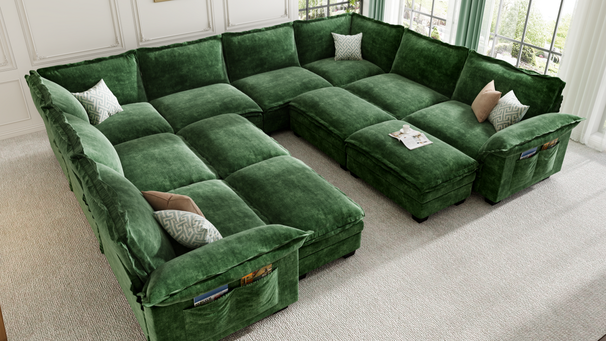 PANDA 7 Seats V Shape Modular Sofa
