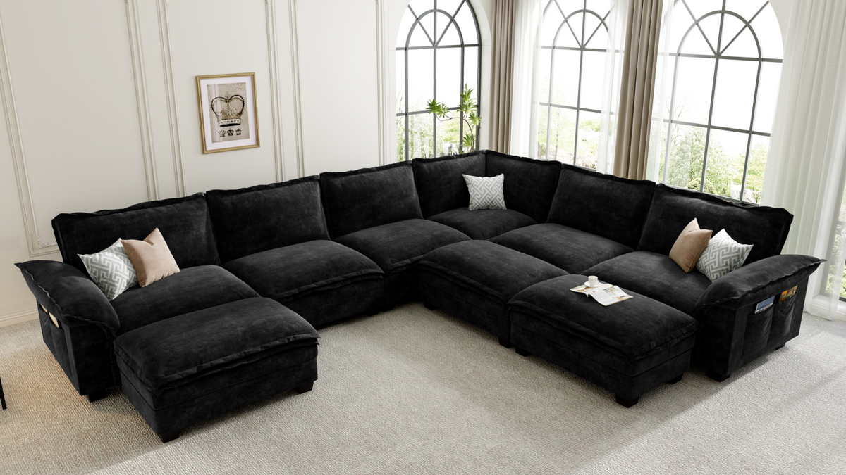PANDA 7 Seats V Shape Modular Sofa