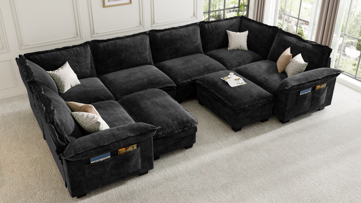 PANDA 7 Seats V Shape Modular Sofa