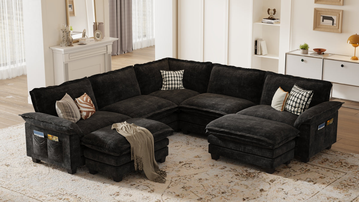 PANDA 7 Seats V Shape Modular Sofa