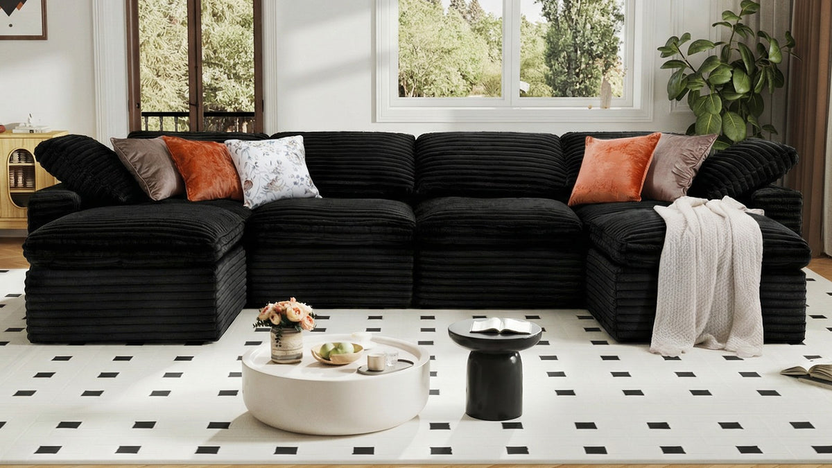 CLOUD 6 Seats U Shape Modular Compressed Sofa
