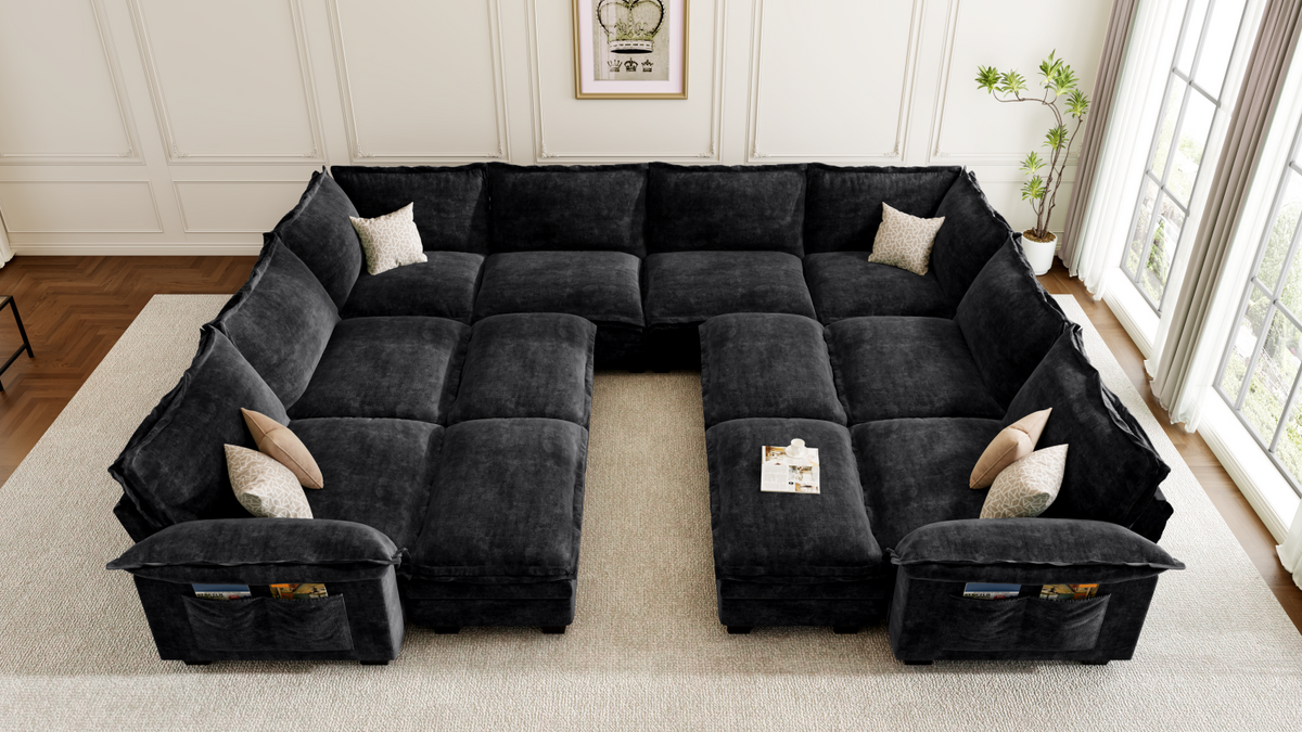 PANDA 7 Seats V Shape Modular Sofa